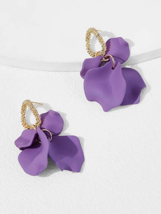 Petal Drop Earrings, featuring a delicate and elegant design inspired by nature's beauty image 1