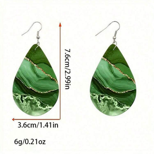 Random Multi-Color Summer Bohemian Waterdrop Earrings image 1
