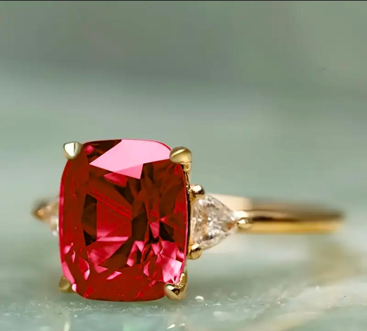 Vintage-Inspired Green Rhinestone Ring – A Perfect Gift for Anniversaries, Weddings & Valentine’s Day image 2