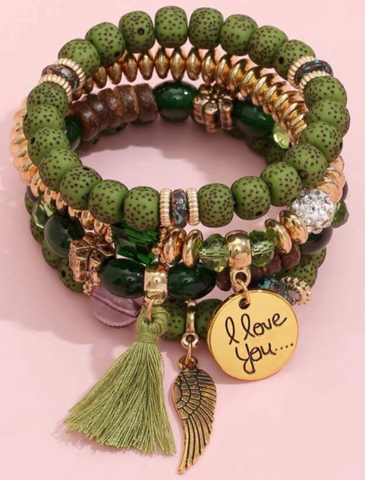 Bohemian Style Multilayer Beaded Elastic Bracelet image 2