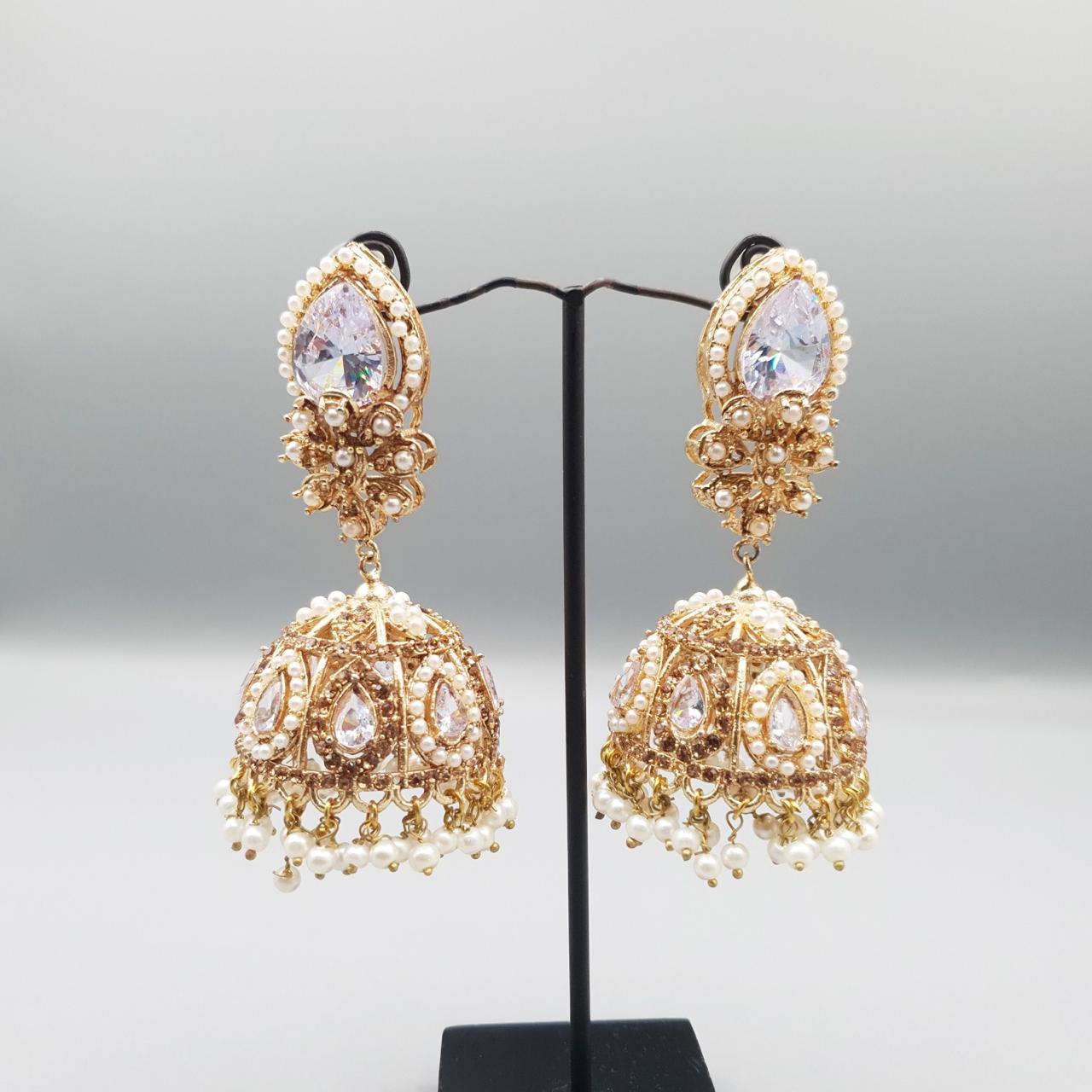 Royal Crystal Statement Jhumka