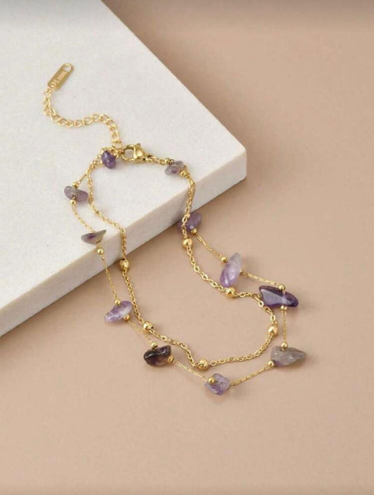 Natural Stone Stainless Steel Bracelet