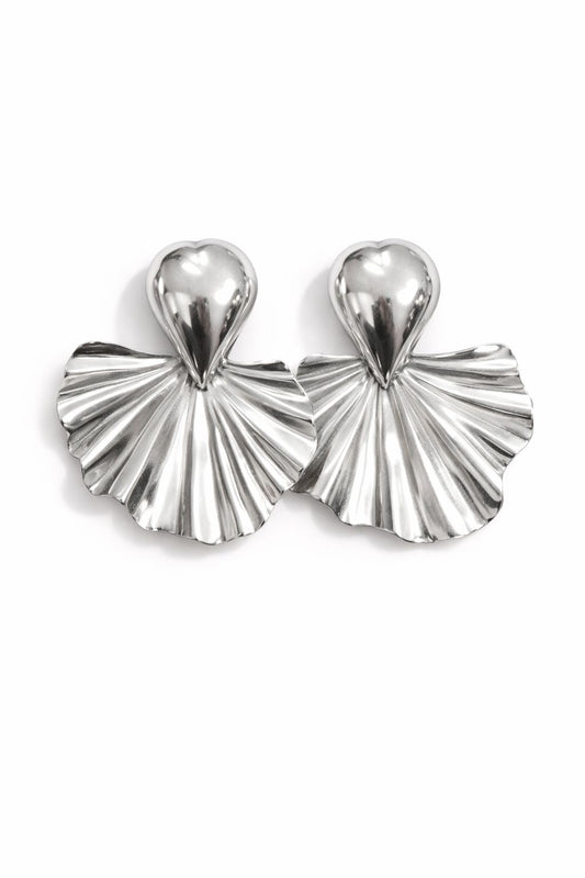 Sculpted Fan Statement Earrings