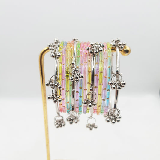 Traditional Raindrop Bangles & Ghungru Kara Set