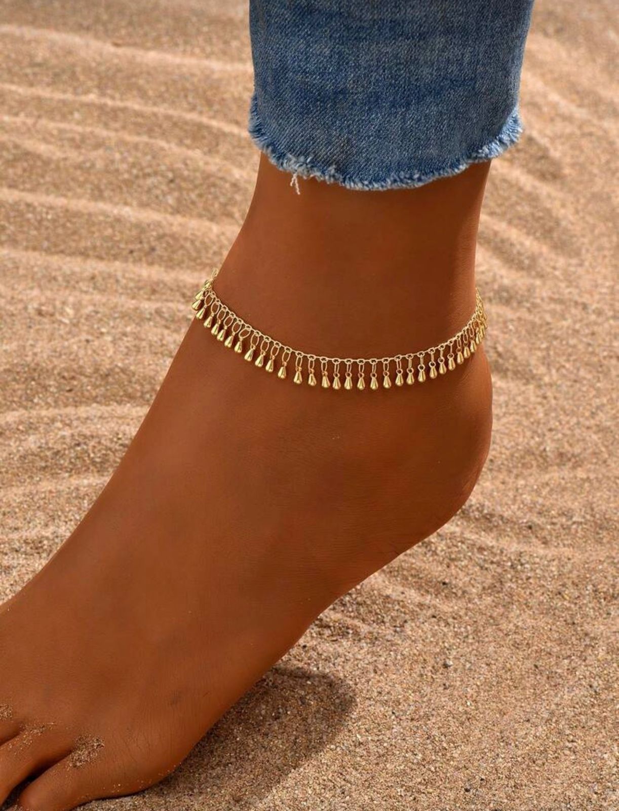 Gold Tassel Anklet
