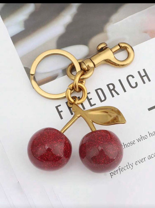 Cute Cherry Key Ring for Bags & Car Keys