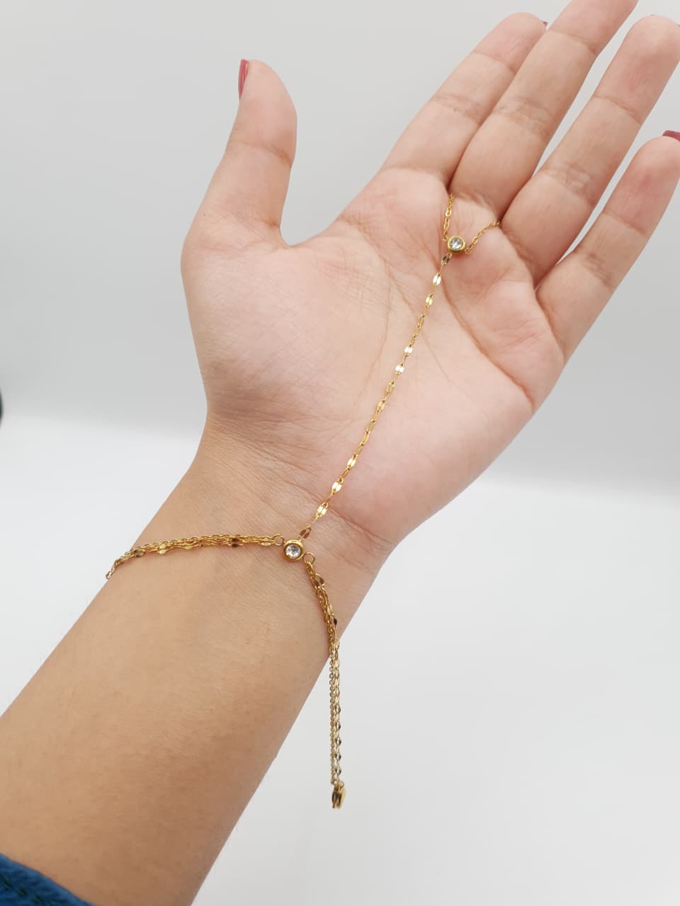 Delicate Gold Hand Harness Bracelet