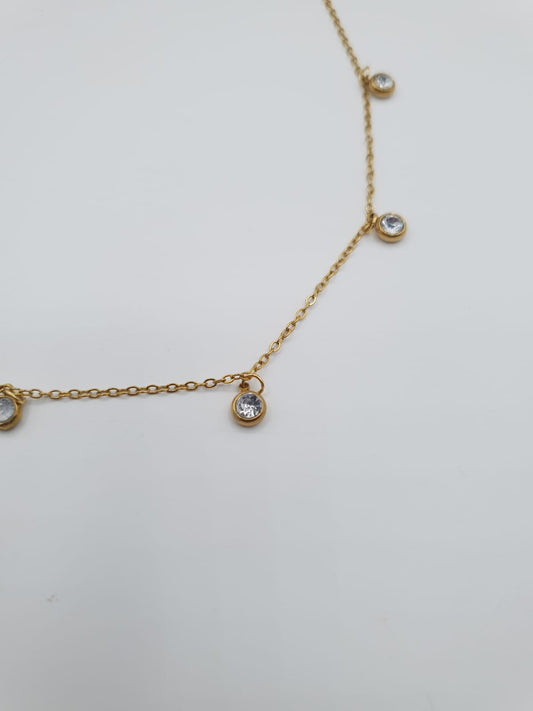Celeste Crystal Drop Necklace