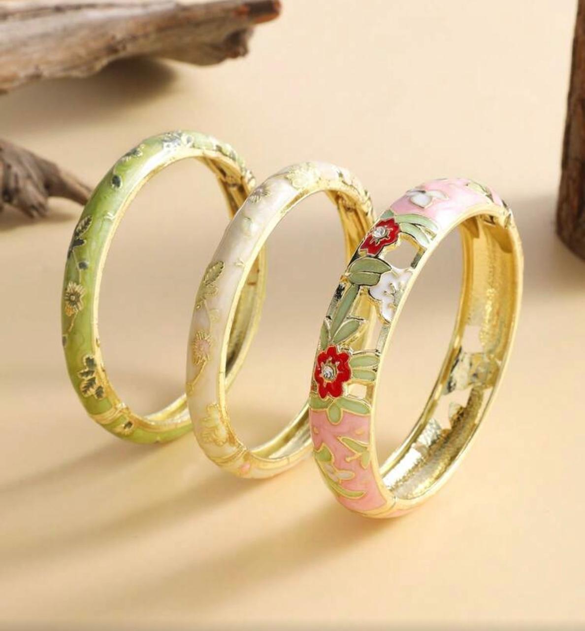 Secret Garden Enamel Bangle