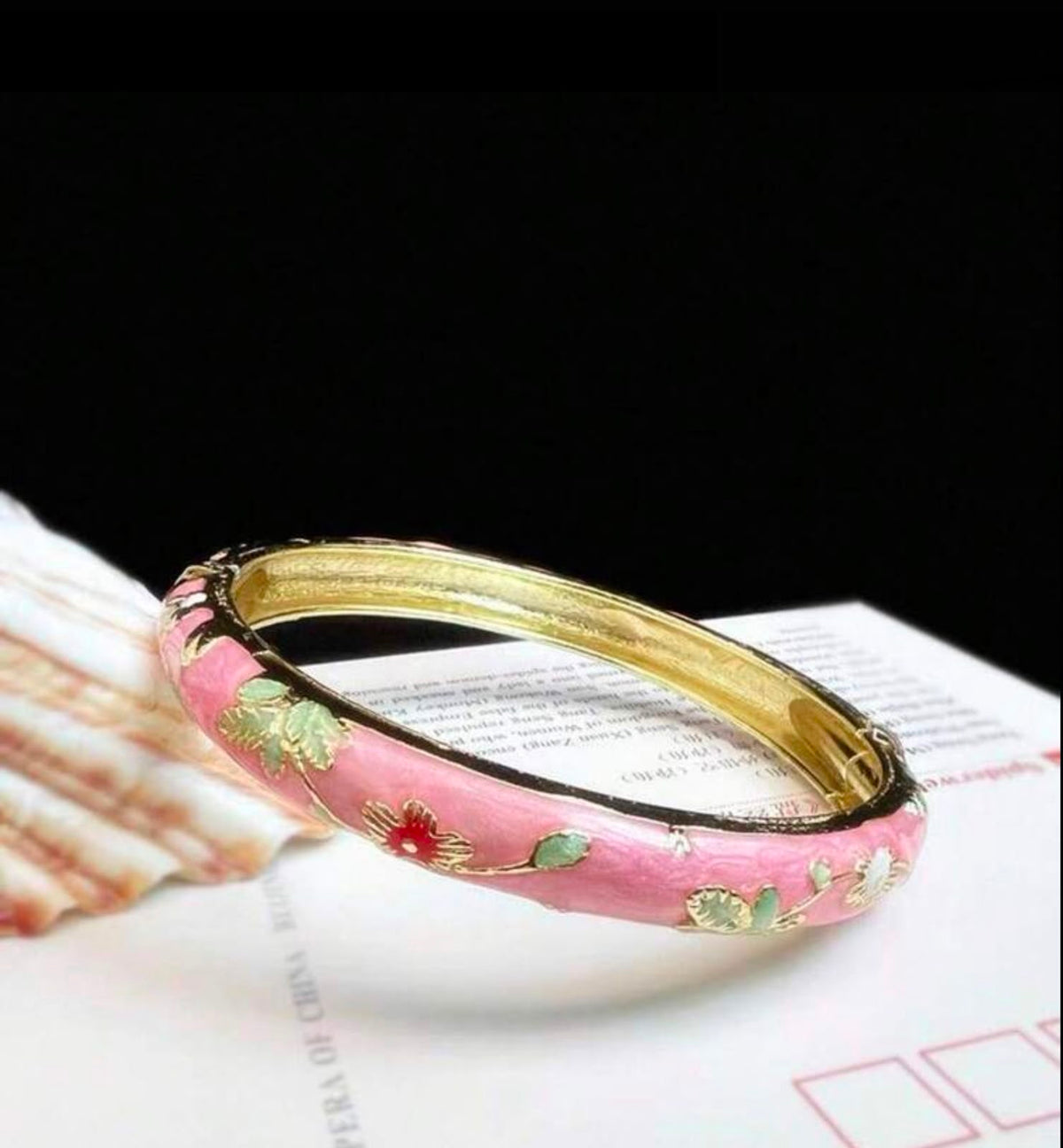 Blossom Enamel Bangle