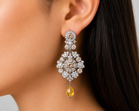 Champagne Shimmer Party Earrings