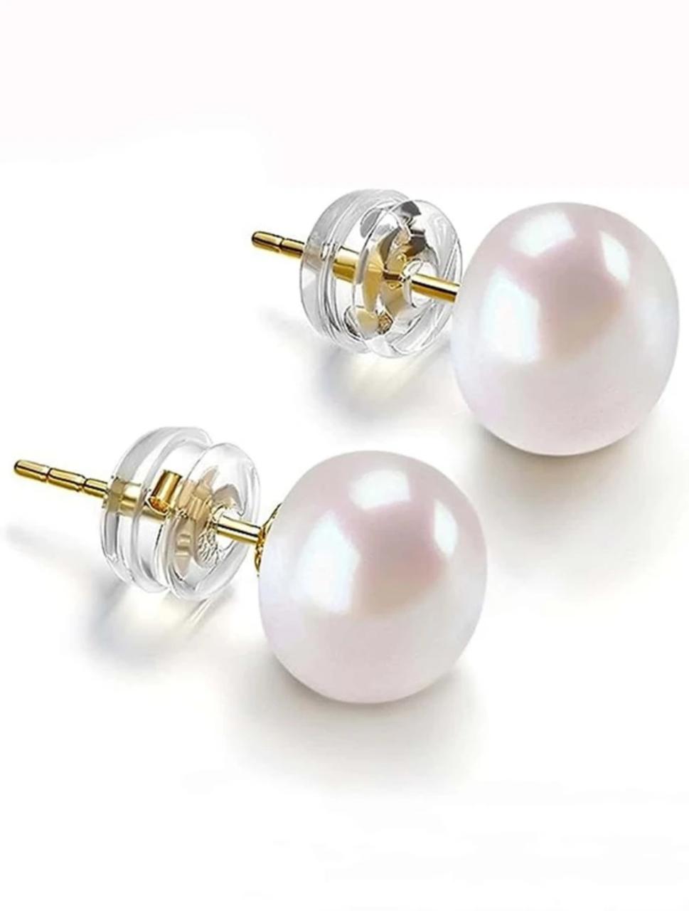 Freshwater Cultured Faux Pearl Stud image 5