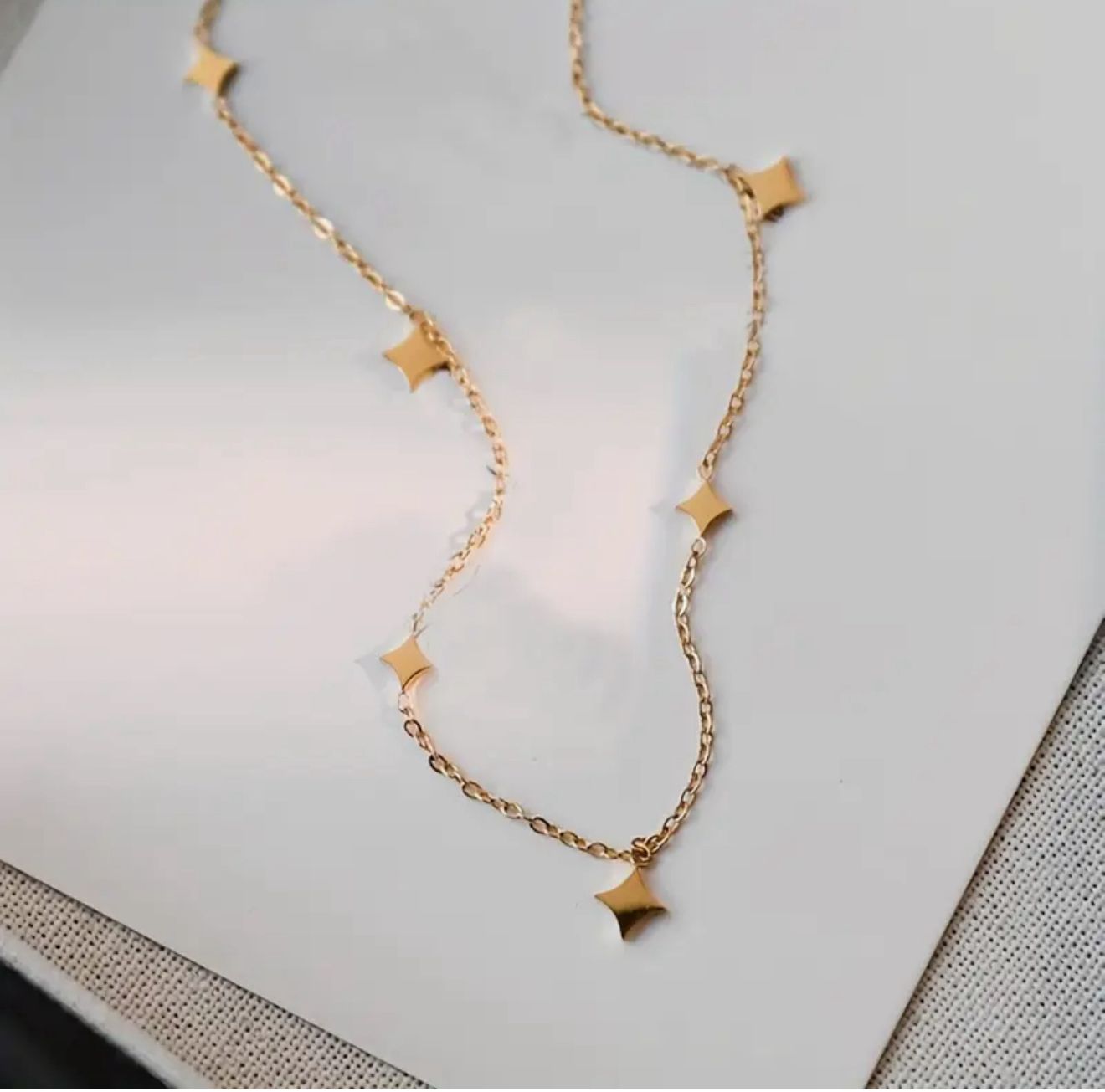 18K Golden Plated Stainless Steel, Star Charm Ankle Bracelet for Women image 5