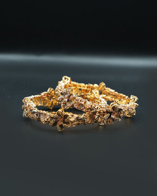 Luxury Floral Stone Openable Kara Set image 1