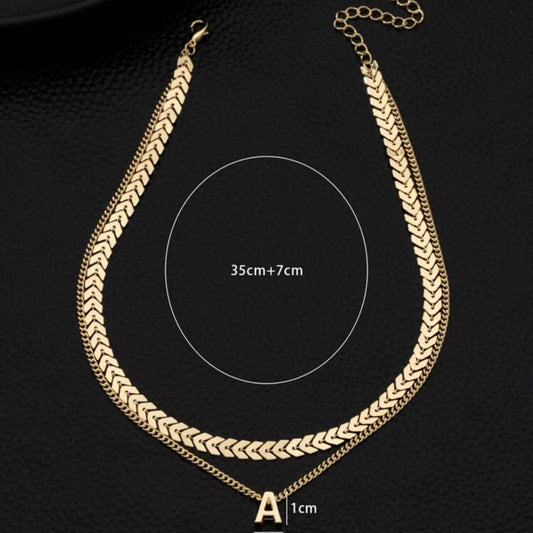 CHAIN & ALPHABET PENDENT image 1