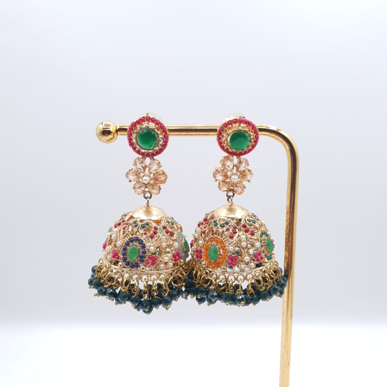 Elevate your ethnic look with these vintage jhumkai, featuring intricate detailing and timeless charm image 8