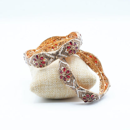 Vintage-inspired Kara adorned with intricate floral detailing, capturing timeless elegance and artisanal charm image 13