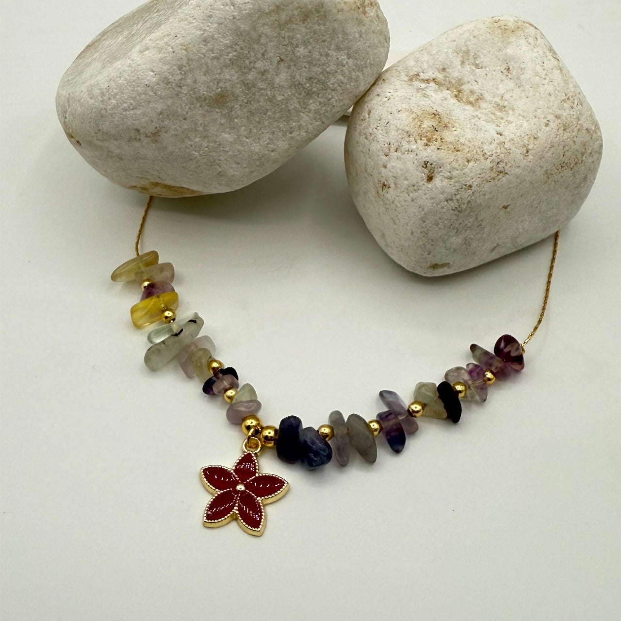 Elegant Multicolor Natural Gemstone Chip Bead Necklace image 3