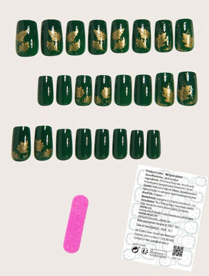 24pcs Medium Square Shape Press On Nails image 4