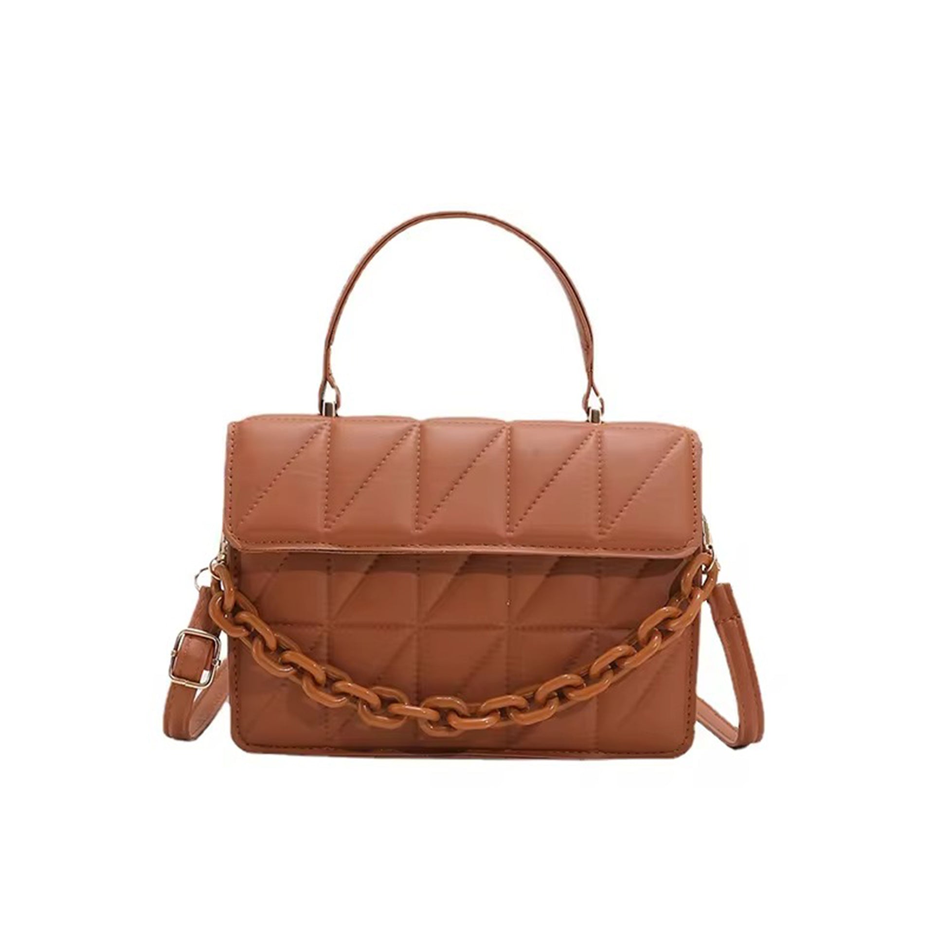 SMART SHOULDER BAG - Light Brown image