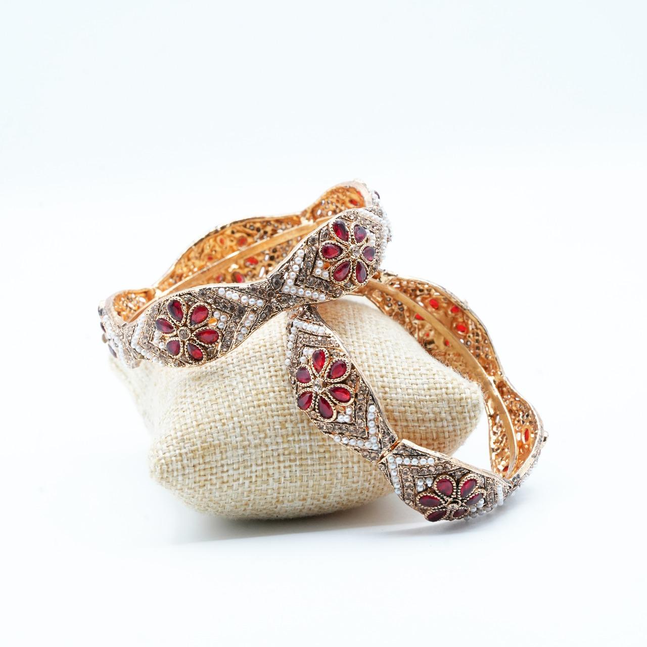 Vintage-inspired Kara adorned with intricate floral detailing, capturing timeless elegance and artisanal charm image 16