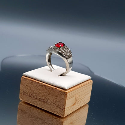 SILVER PINK FANCY RING image 6