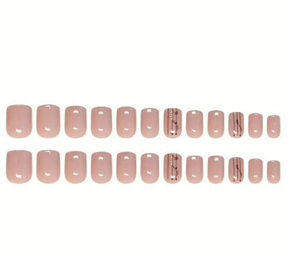 24pcs Set Matte Brown Press-On Nails - Easy to Apply & Remove - Perfect for Fall/Winter Manicure image 1