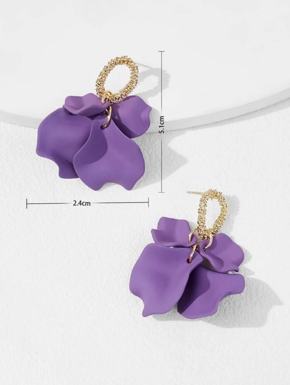Petal Drop Earrings, featuring a delicate and elegant design inspired by nature's beauty image 5