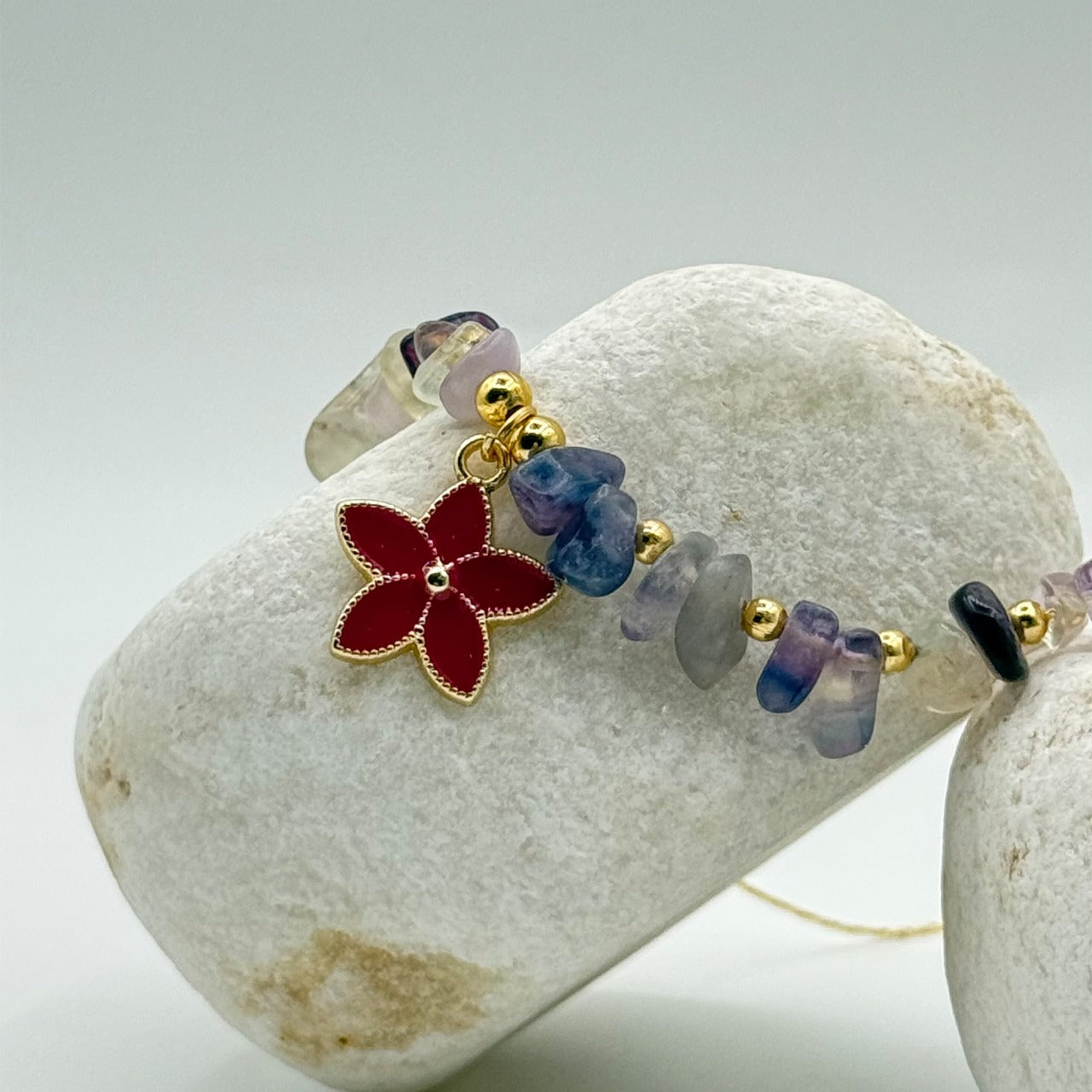 Elegant Multicolor Natural Gemstone Chip Bead Necklace image 1