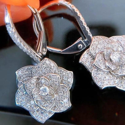 FLOWER DROP EAR HOOPS image 1