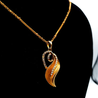 HEART LEAVE GOLDEN WITH CHAIN image 5