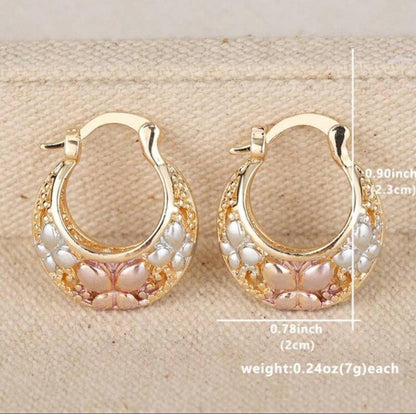 Exquisite Thick Hoop Earrings With Basket Weave Design image 4