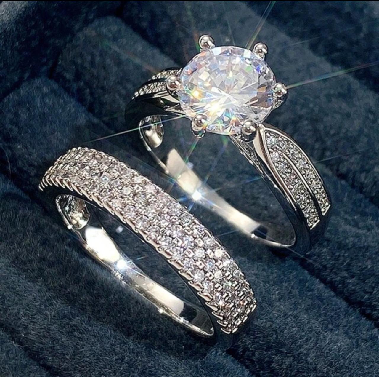 TRENDY LUXURY SILVER RING image 1