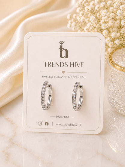 Silver Sparkle Hoop