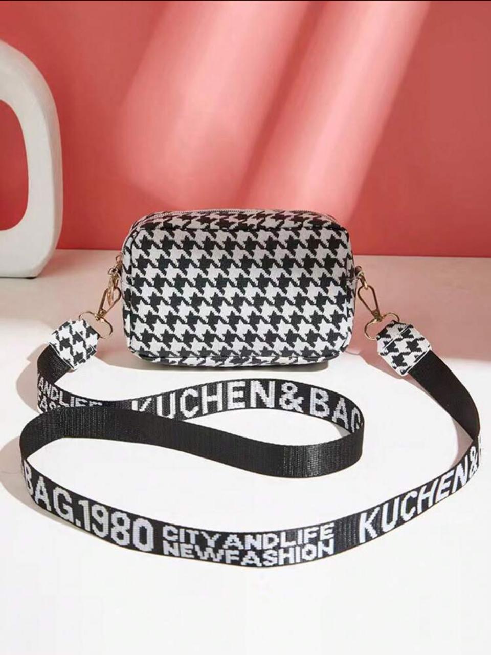 Hand Bags Graphic Square Black and White image 0
