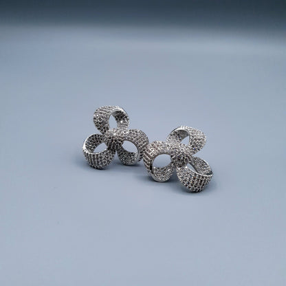 FLOWER STYLE SILVER WITH STONES (PARTY WEAR) image 2