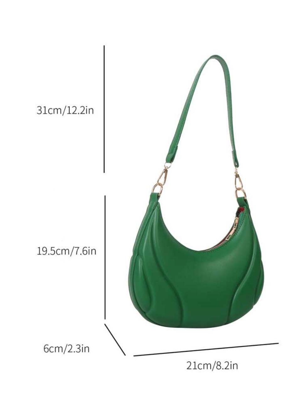 ALL MATCH TEXTURED EMBOSSED FASHION SOLID COLOR CRESCENT BAG image 16