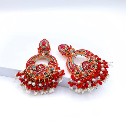 PARTY WEAR BINDI & EARRINGS image 7