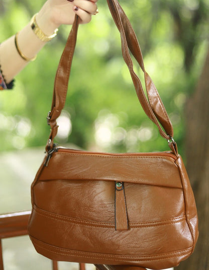 Genuine Leather Crossbody Stylish Large Capacity Shoulder Bag for Women image 3
