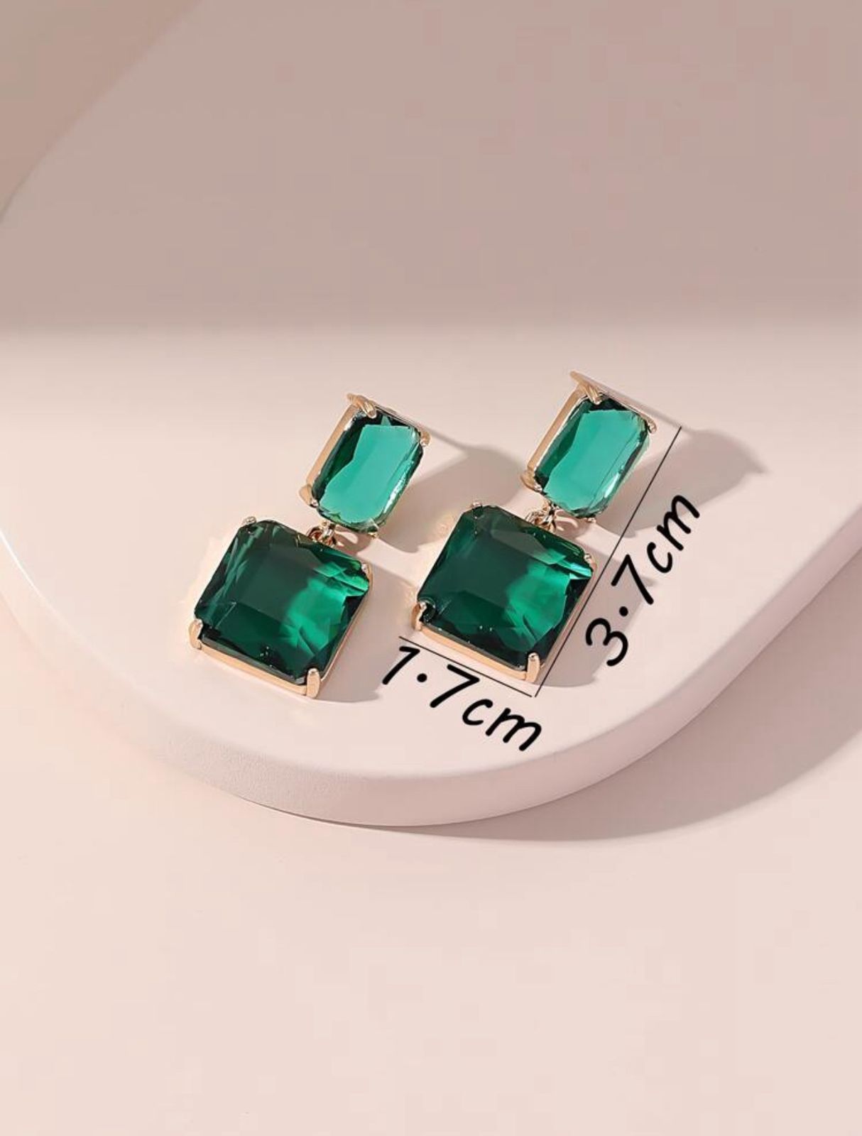 Gemstone Decor Drop Earrings image 2