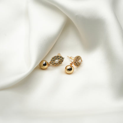 GILDED DROP EAR RINGS image 0