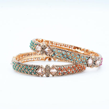 A vibrant multicolour kara that beautifully blends tradition with a splash of modern elegance image 7