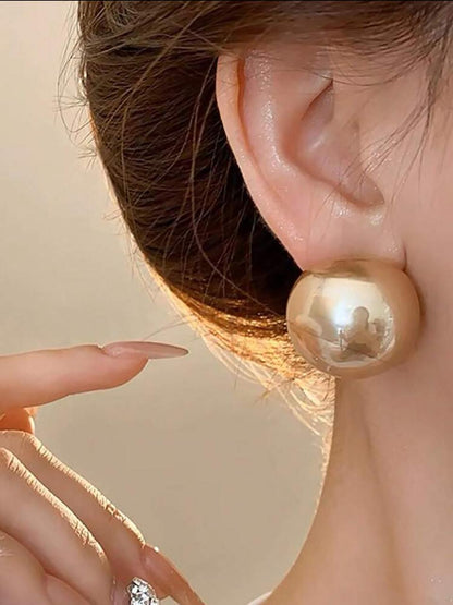 Big Pearl Stud Tops With High-End Elegant image 2