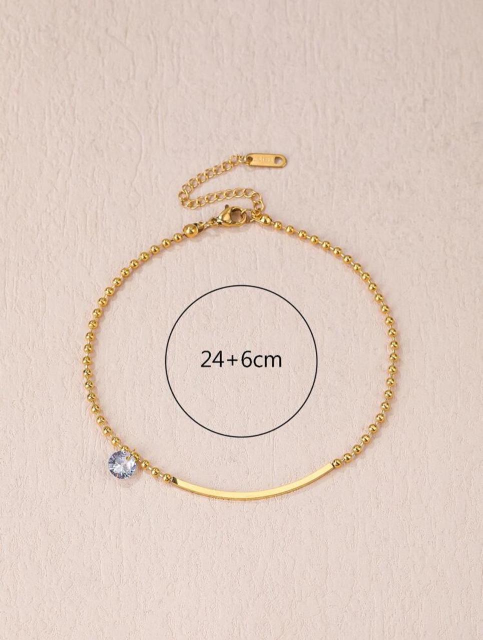 Fashion Cubic Zirconia Decor Anklet image 1