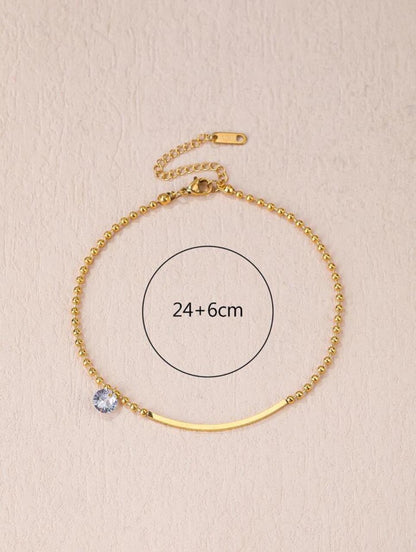Fashion Cubic Zirconia Decor Anklet image 1