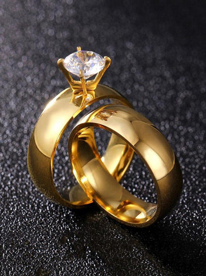 02 PIECES HAND IN HAND LOVE SERIES CREATIVE PAIR RING image 3