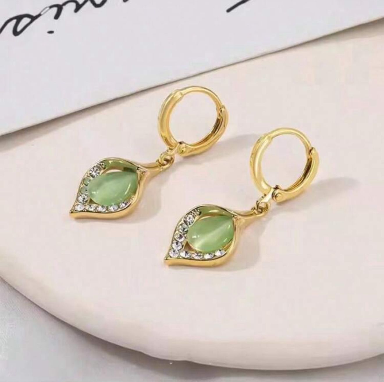 Luxury Angel's Eye Stone Earrings image 3