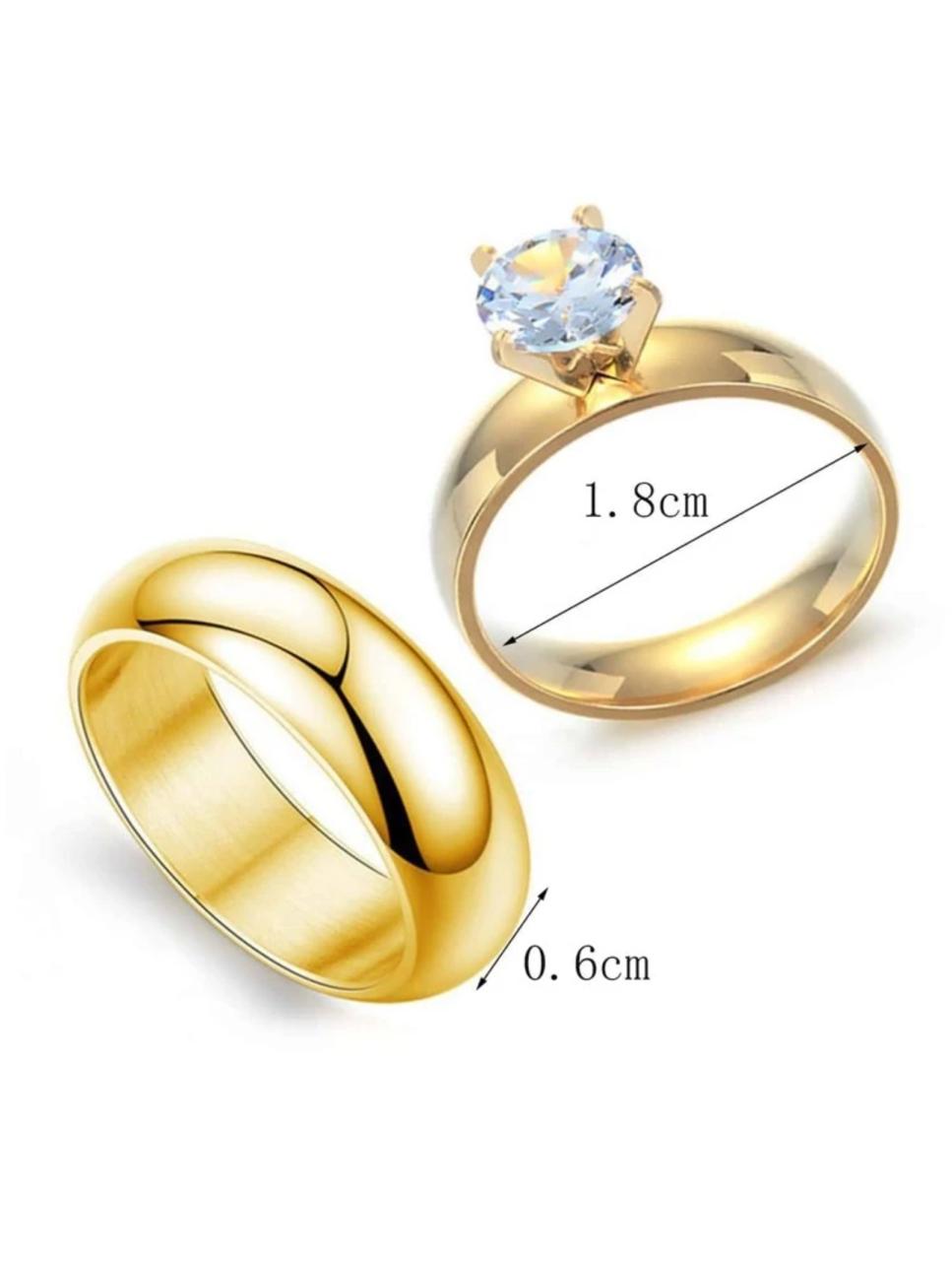 02 PIECES HAND IN HAND LOVE SERIES CREATIVE PAIR RING image 4