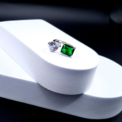 PEAR & RECTANGLE RING (Adjustable) image 4