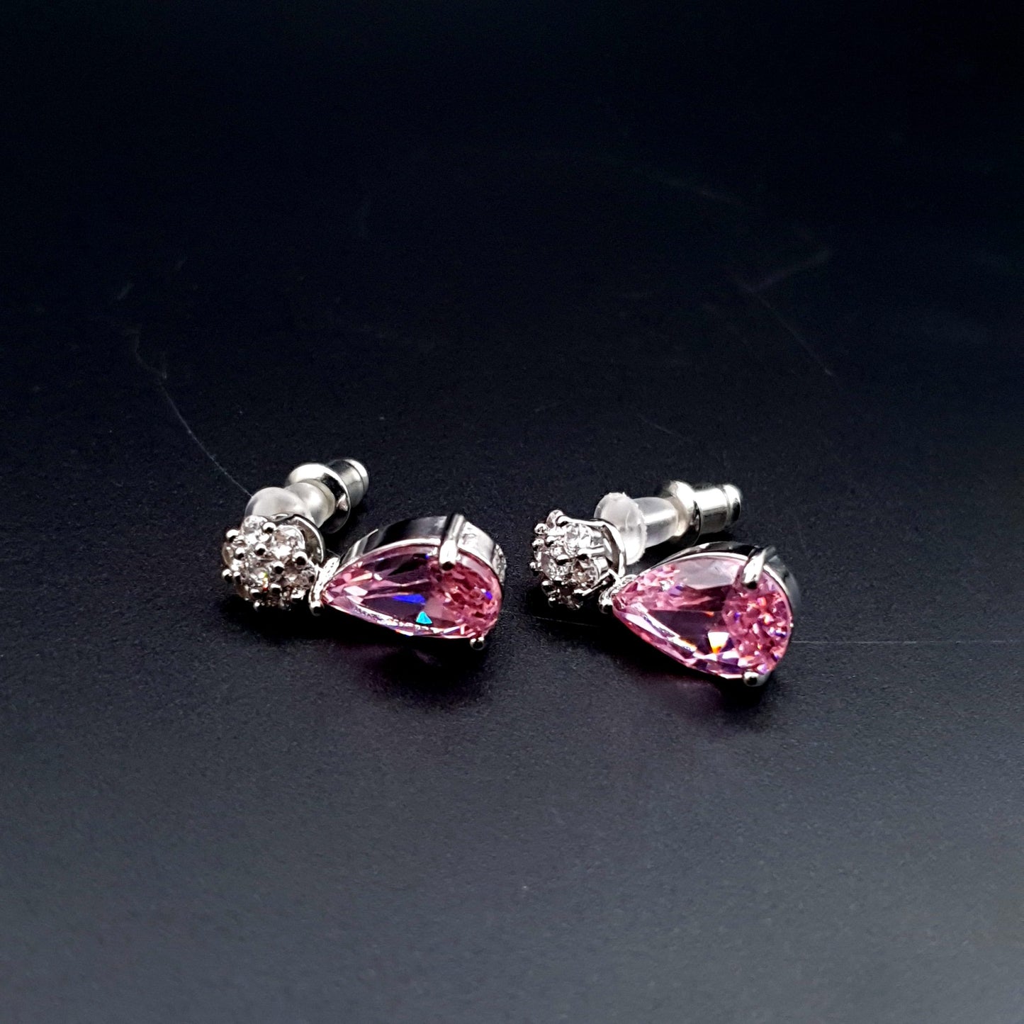 PINK DROP EAR RINGS image 3